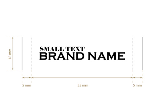 Szövött textil címke Regular Style Model WL-M18