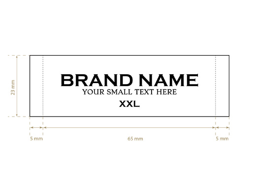 Szövött textil címke Broad Style Model WL-M29