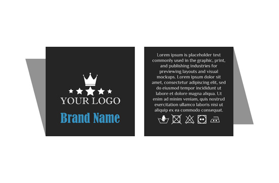 Szövött textil címke Scarce Style Model WL-M44