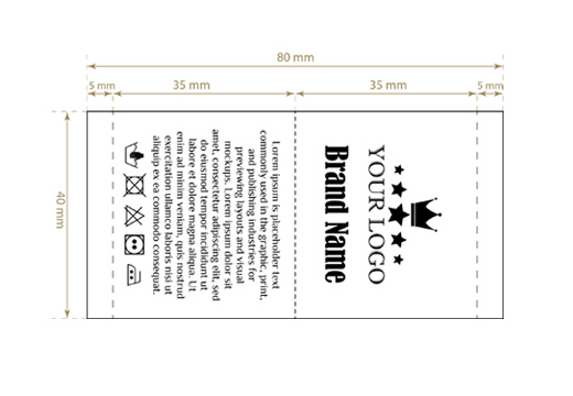 Szövött textil címke Scarce Style Model WL-M44