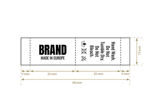 Szövött textil címke Low Style Model WL-M59