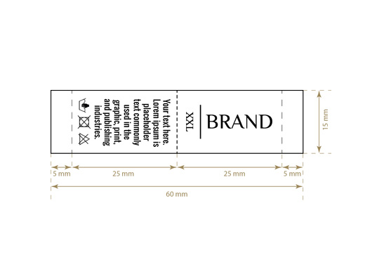 Szövött textil címke General Style Model WL-M60