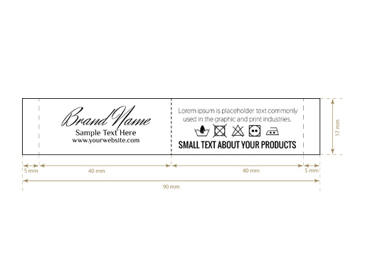 Szövött textil címke Trade Style Model WL-M62