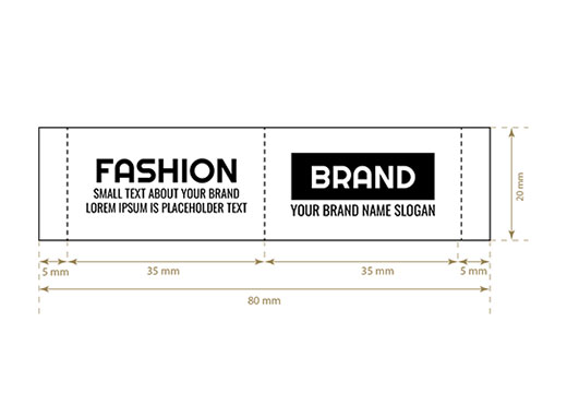 Szövött textil címke Brainy Style Model WL-M66
