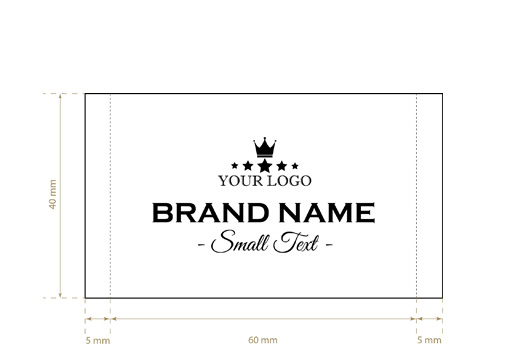 Szövött textil címke Portly Style Model WL-M70