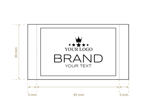 Szövött textil címke Premium Style Model WL-M99
